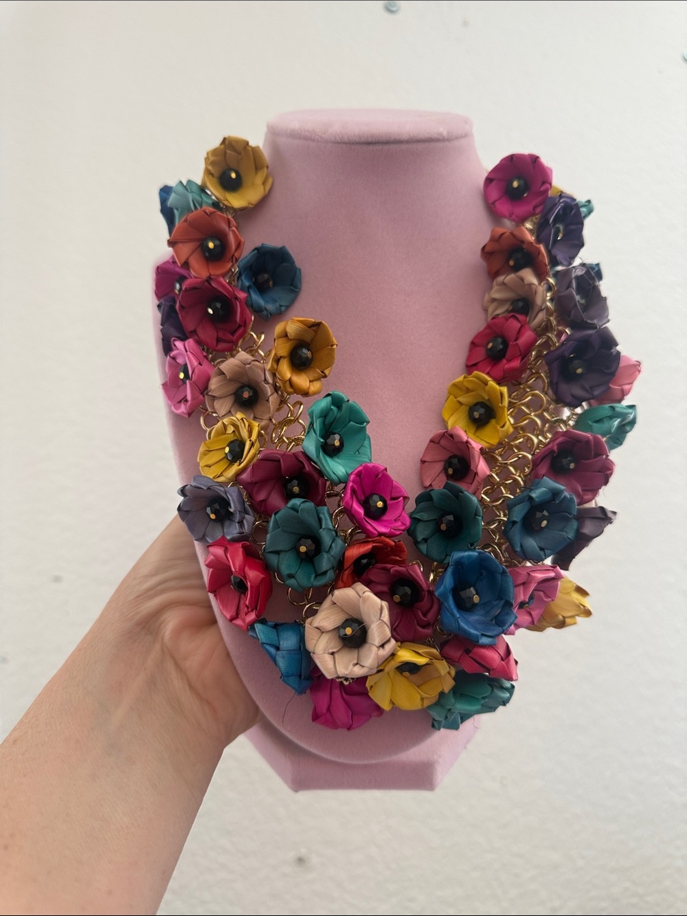 Palma Multicolor Floral Statement Necklace